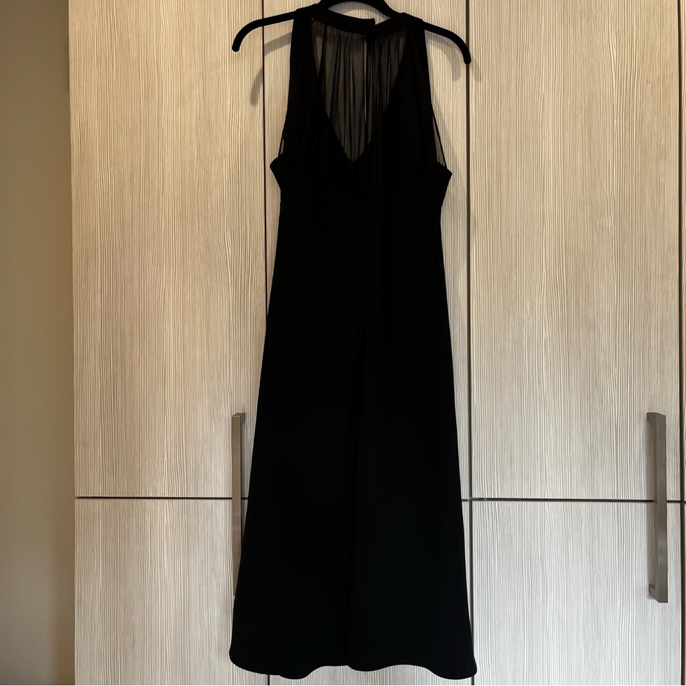 VINTAGE SL Fashions | Midi Dress Halter Style Black Beaded Dress | Size 12 - Picture 2 of 12